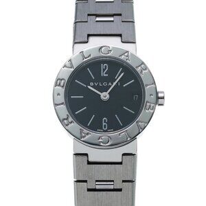 BVLGARI Bulgari Bulgari BB23Stainless Steel Black/Noir/diamond Ladies Watche...